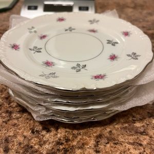 rosette china japan 6.5” plates (6) bread & butter